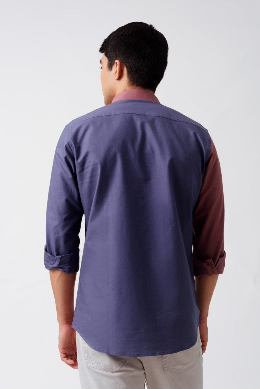 Dual Color Block Oxford Shirt