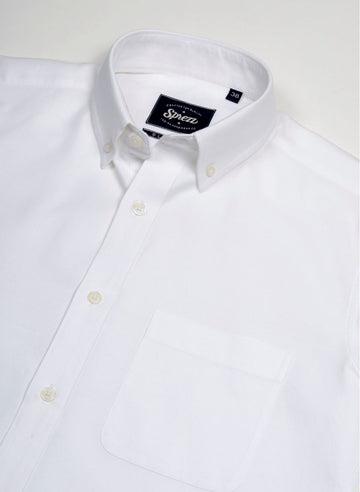 White Oxford Button Down Slim Fit Shirt