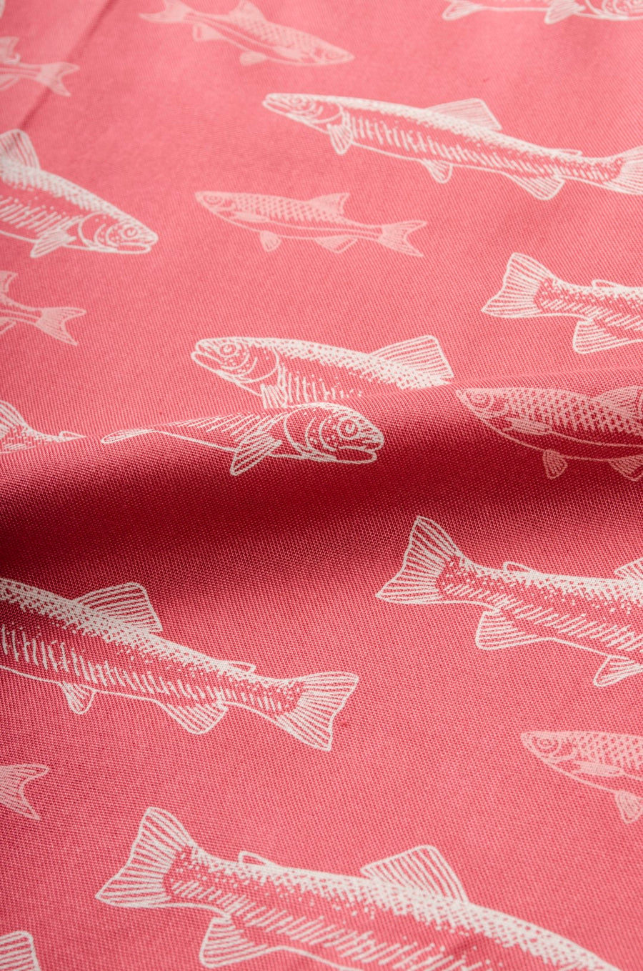 Salmon Print Half Sleeves Viscose Shirt