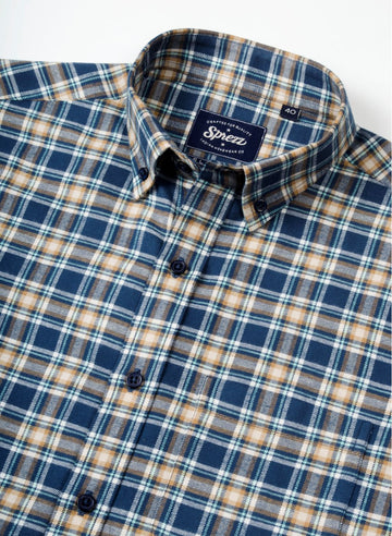 Brushed Check Button Down Shirt
