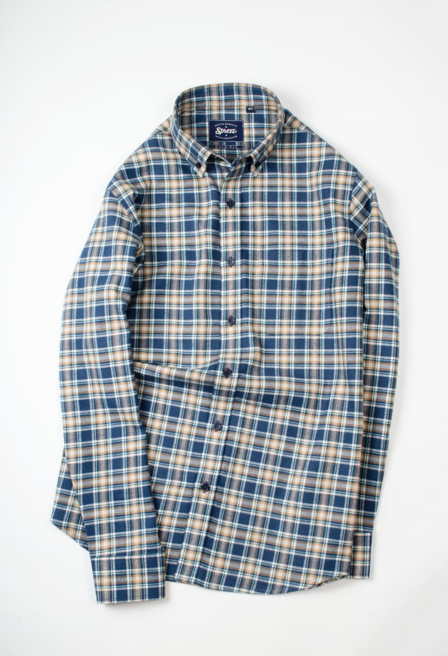 Brushed Check Button Down Shirt