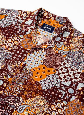 Paisley Print Oversized Viscose Shirt