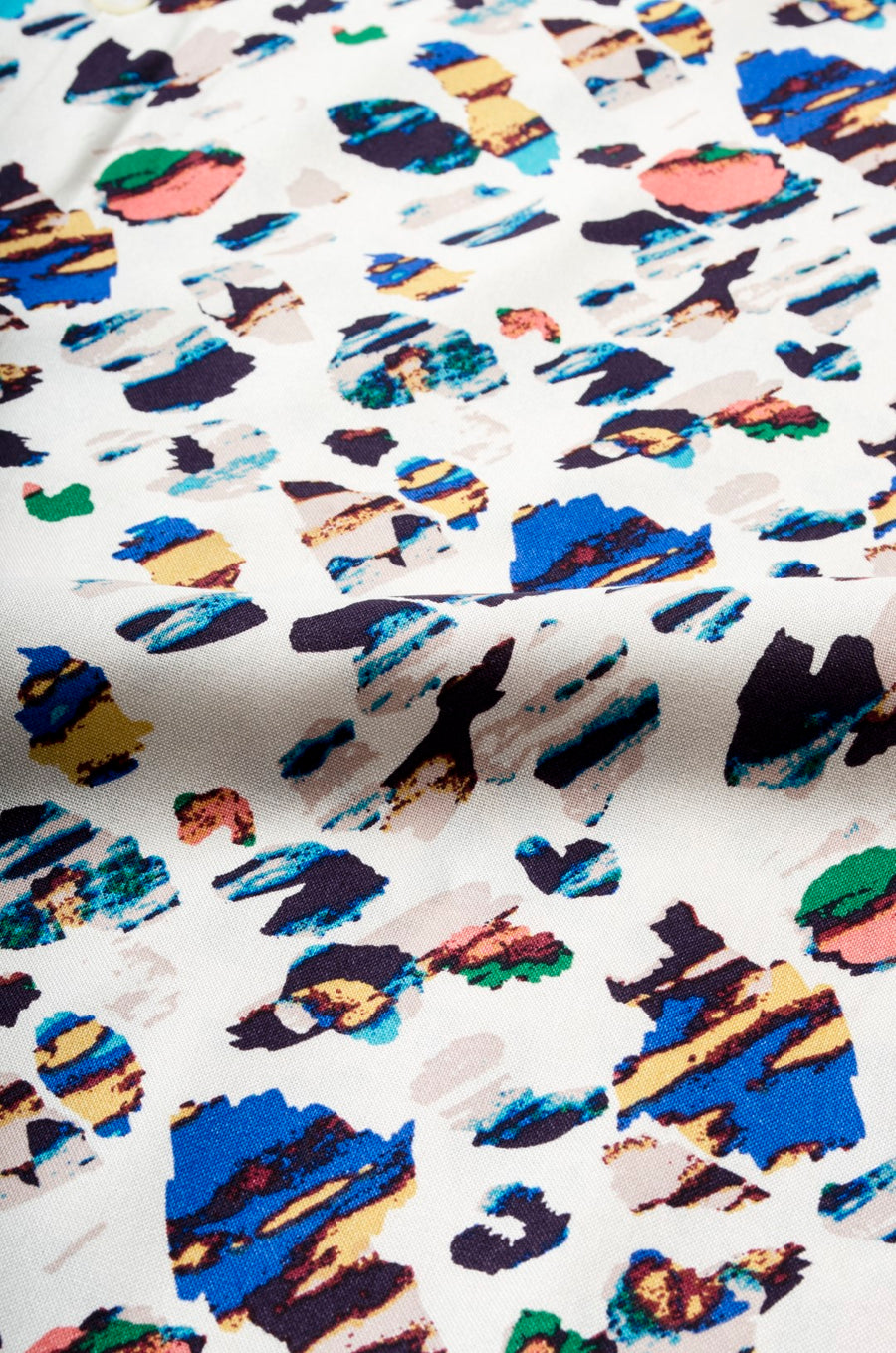 Retro Marble Print Oversized Viscose Shirt