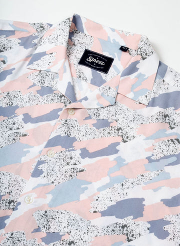 Urban Pastel Camo Oversized Viscose Shirt