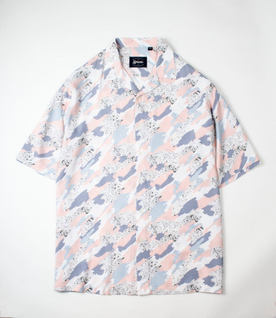 Urban Pastel Camo Oversized Viscose Shirt