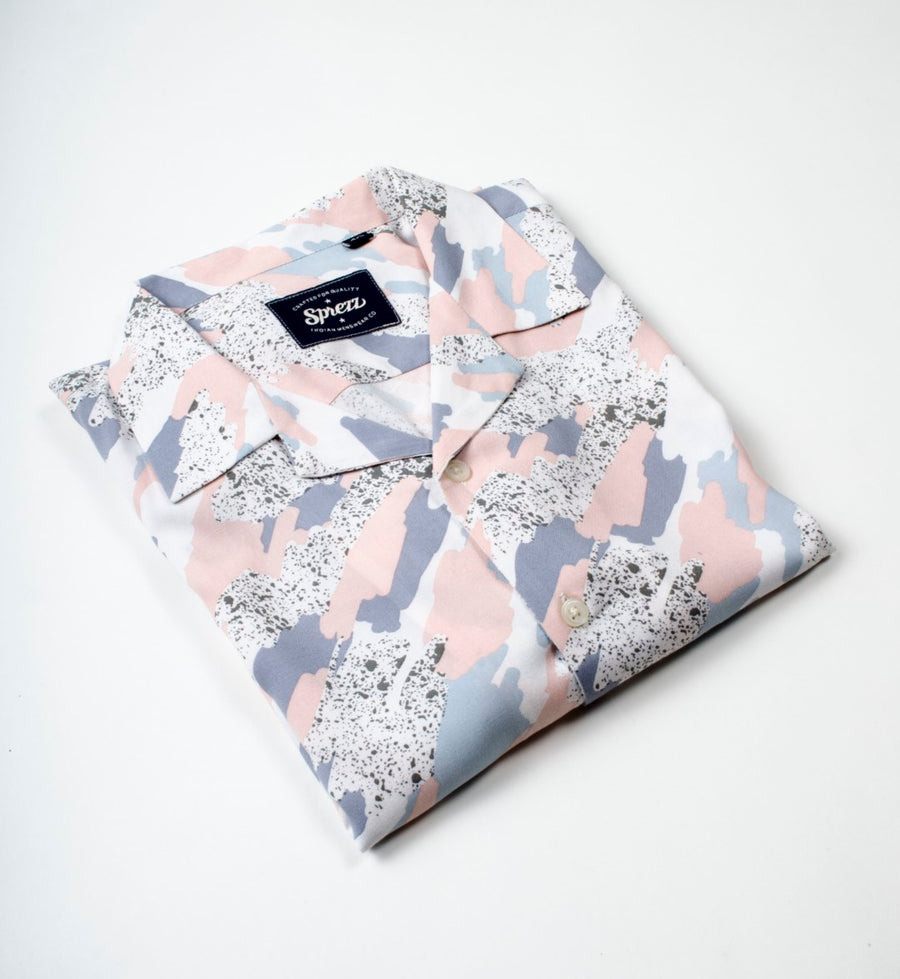 Urban Pastel Camo Oversized Viscose Shirt