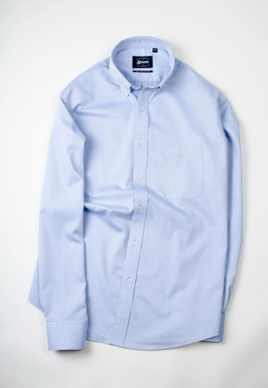 Herringbone Formal Button Down Collar Shirt