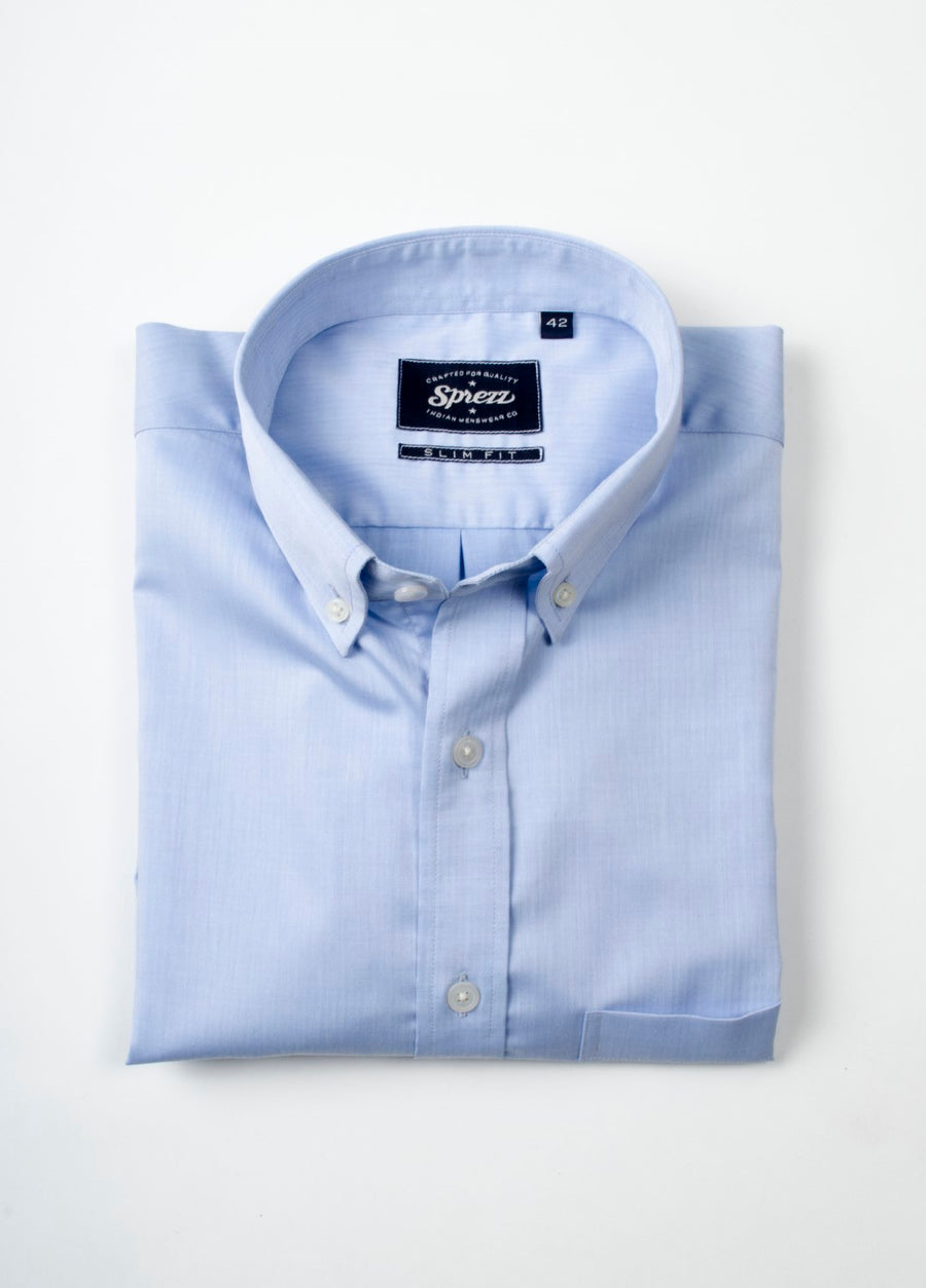 Herringbone Formal Button Down Collar Shirt
