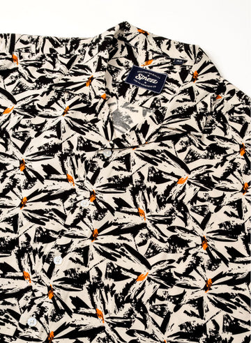 Autumn Floral Print Oversized Viscose Shirt