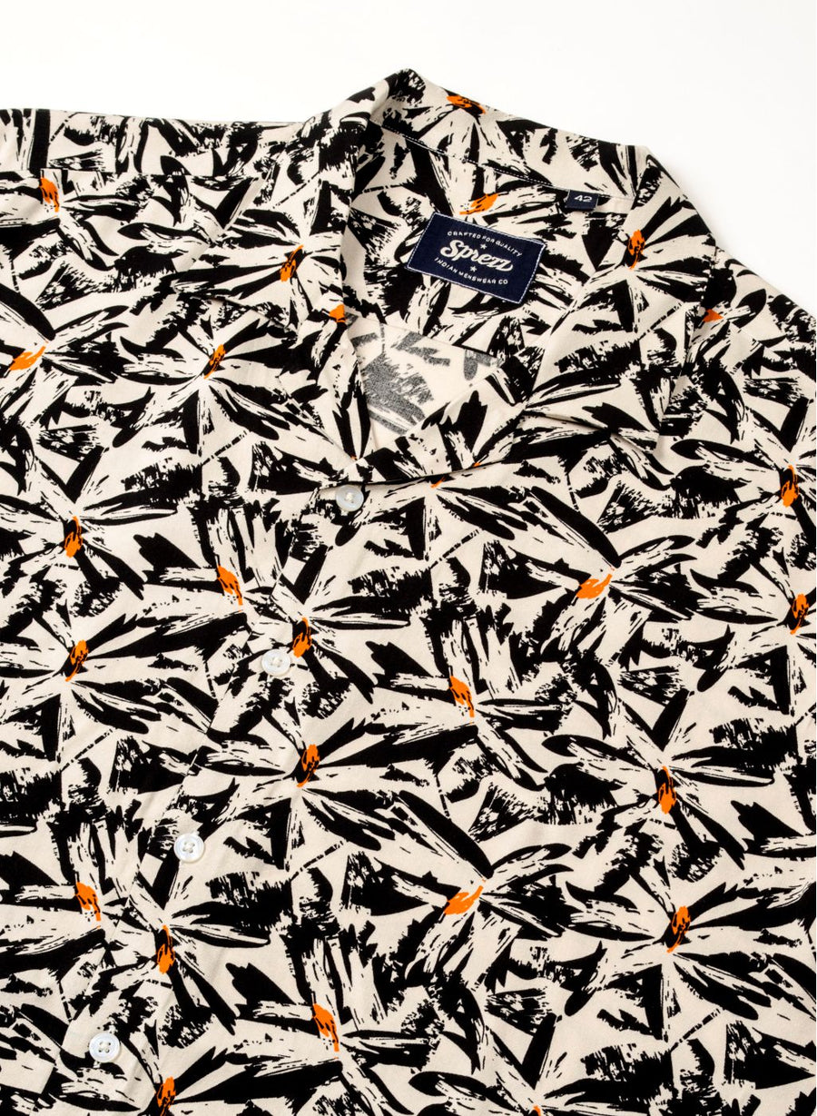 Autumn Floral Print Oversized Viscose Shirt