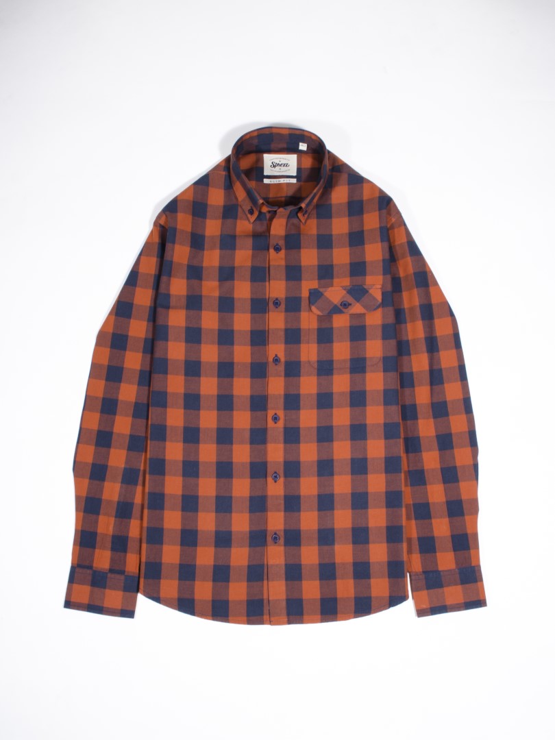 Grunge Check Button Down Shirt