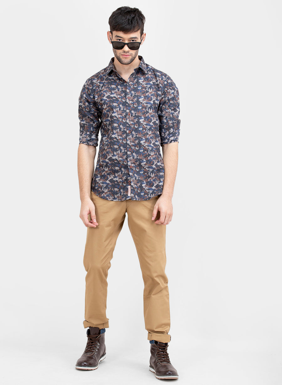 Modern Camo Print Slim fit Shirt