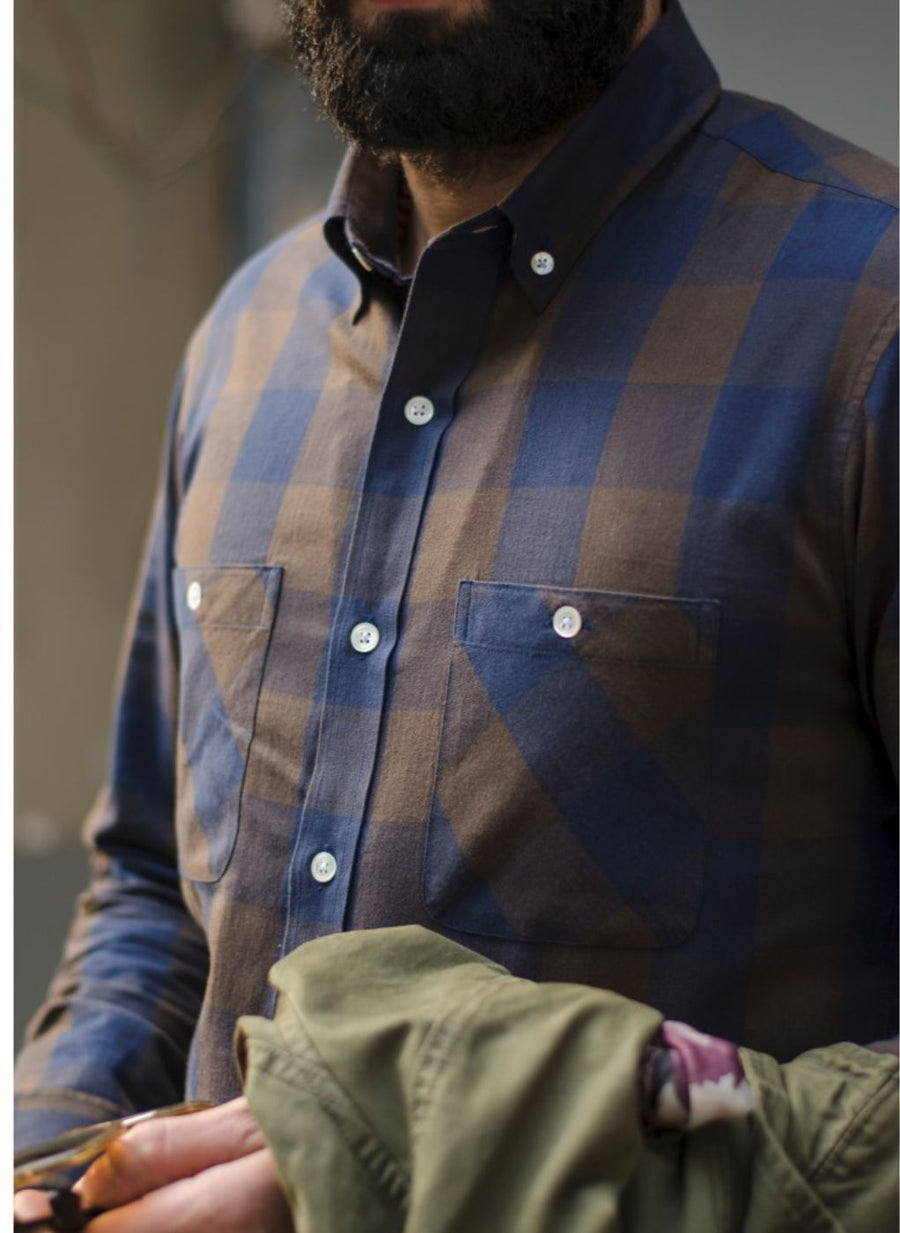 Light Flannel Button Down Shirt