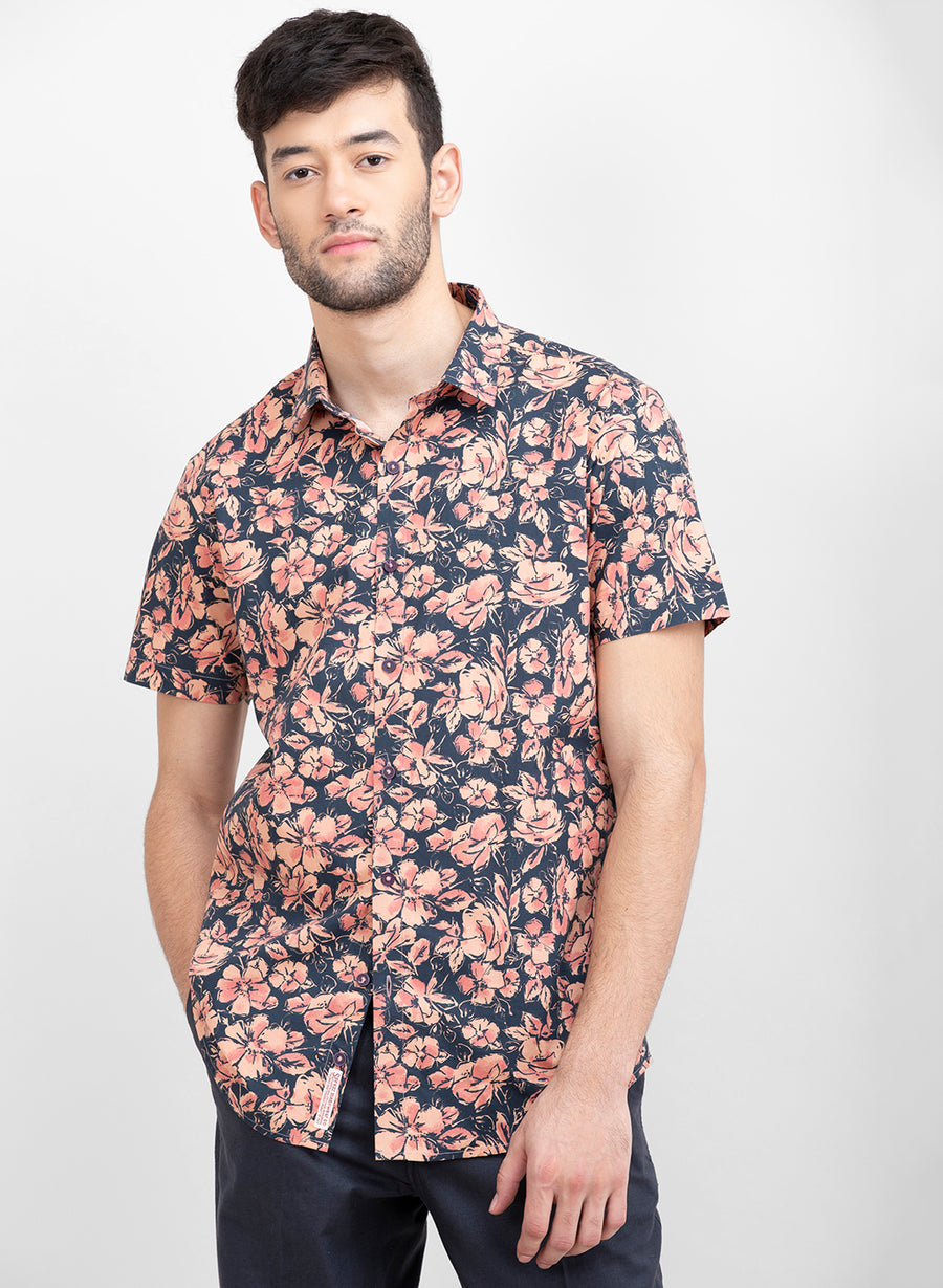 Morris Bloom Floral Half Sleeves Shirt