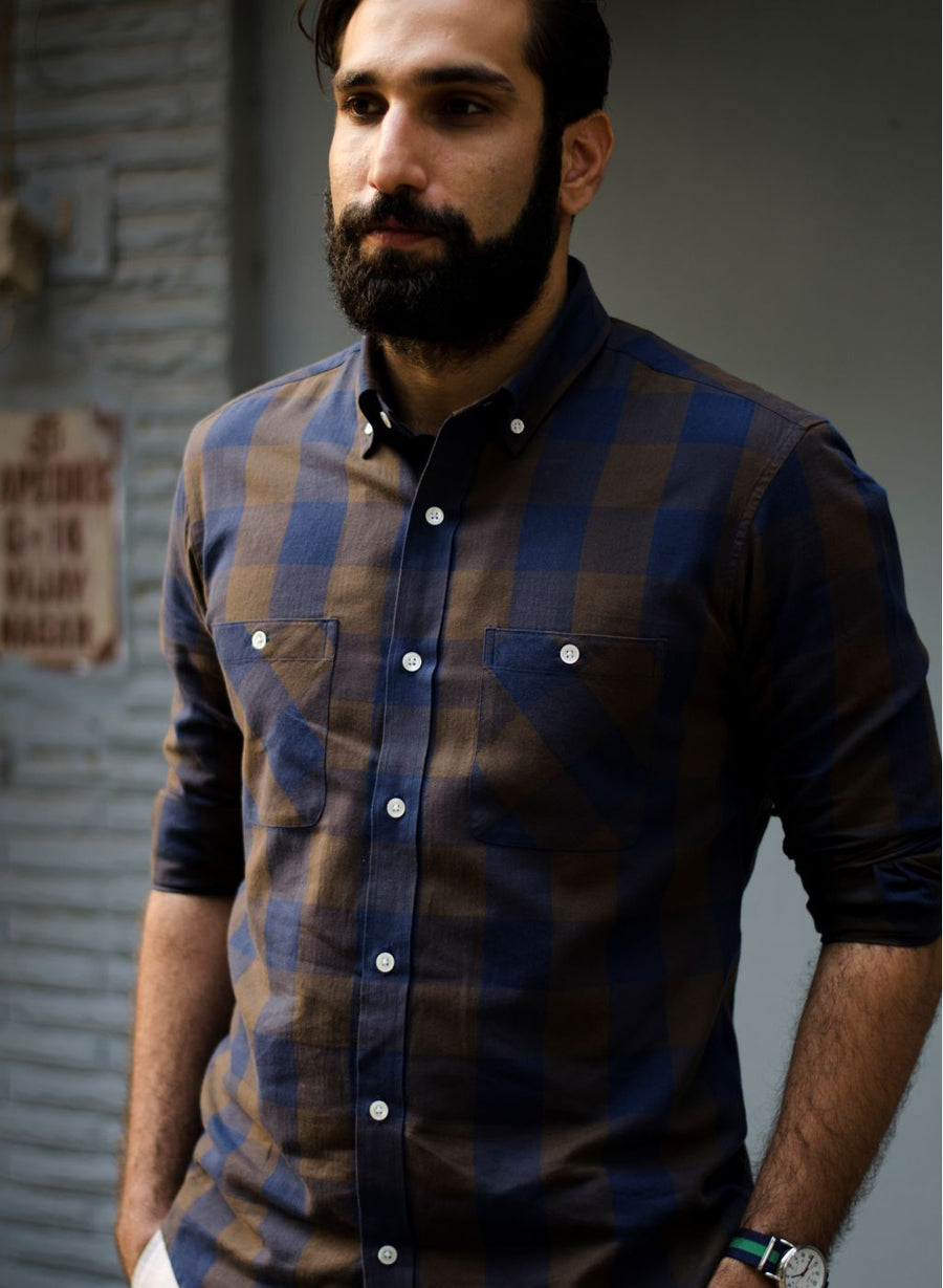 Light Flannel Button Down Shirt