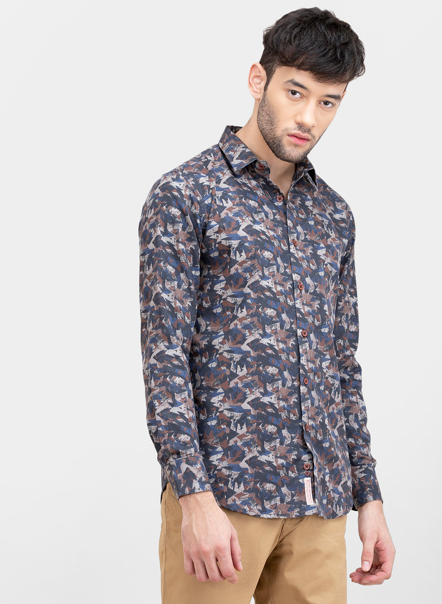 Modern Camo Print Slim fit Shirt