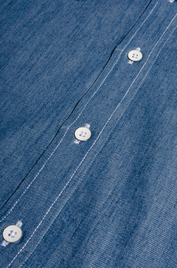 Work Wear Denim Slim Fit Shirt