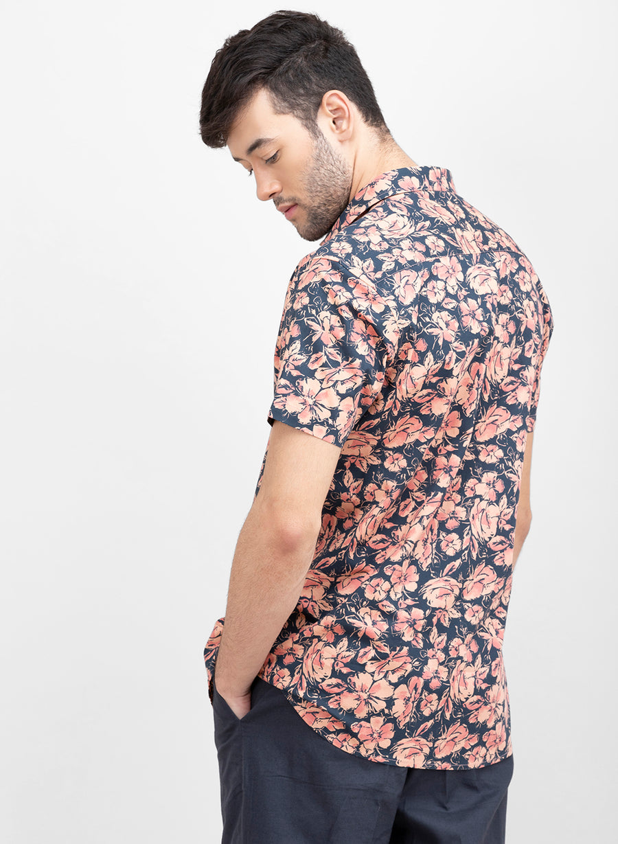 Morris Bloom Floral Half Sleeves Shirt