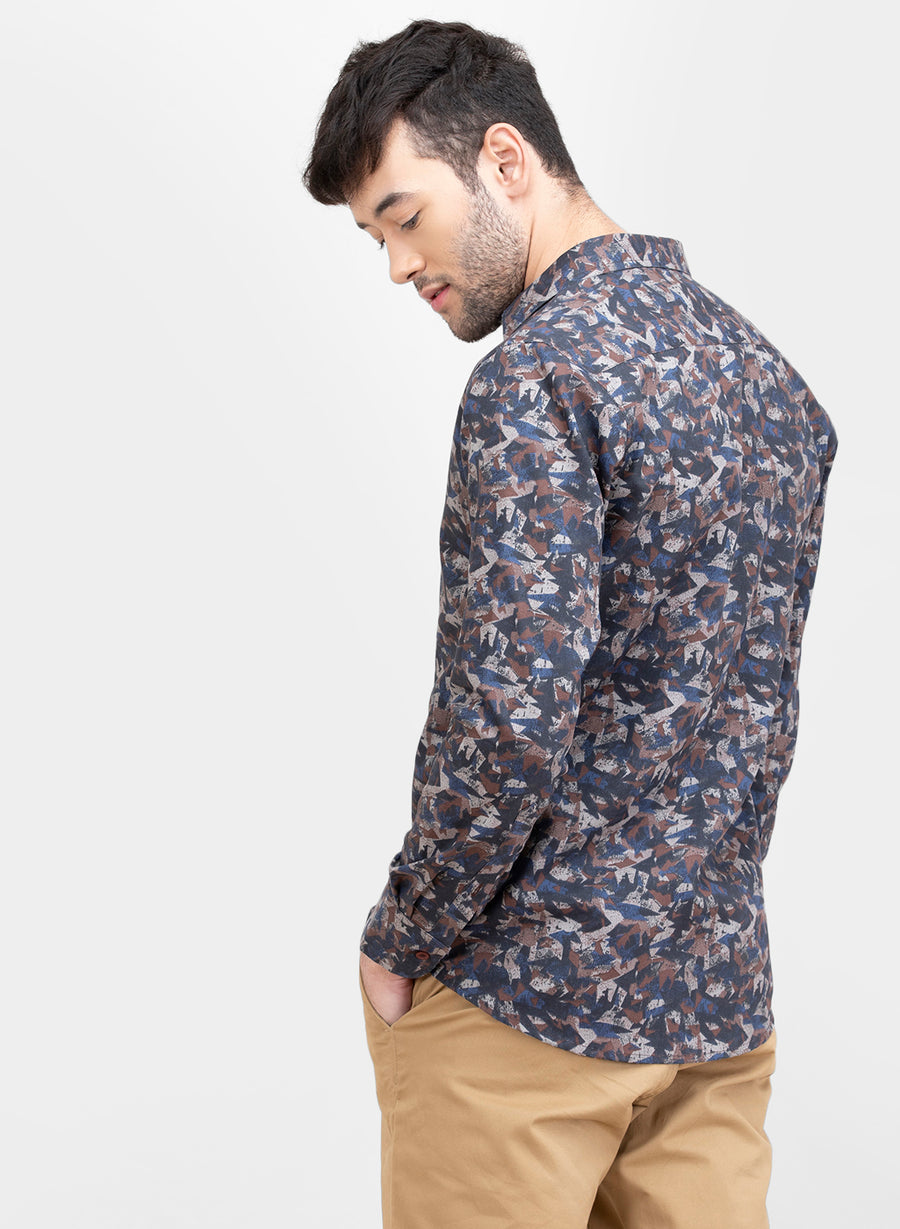 Modern Camo Print Slim fit Shirt