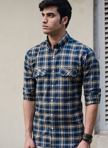 Lumber Jack Brushed Flannel Check Button Down Shirt