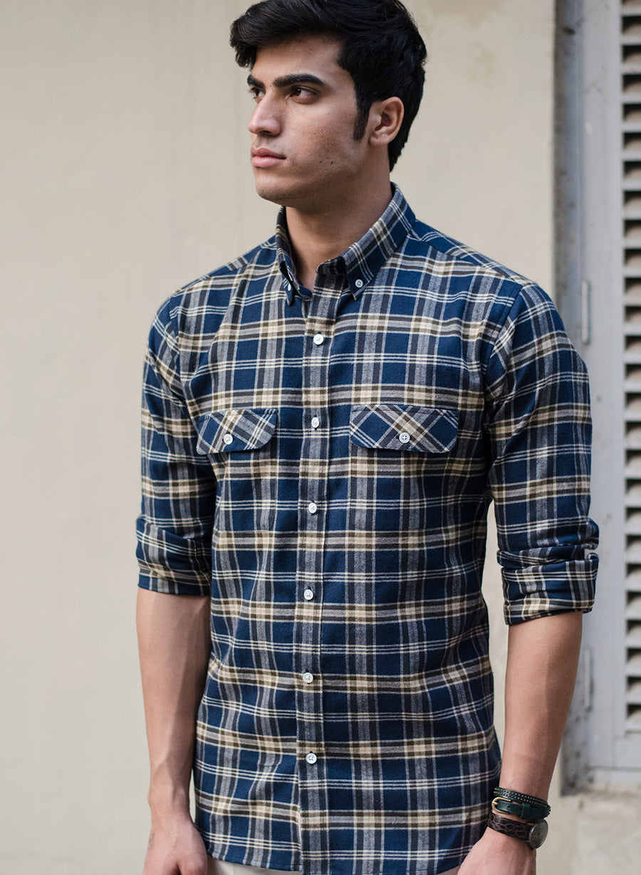 Lumber Jack Brushed Flannel Check Button Down Shirt