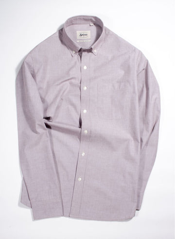 Dusty Maroon Fil A Fil Button Down Shirt