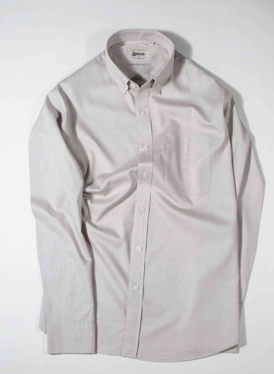 Faun Chambray Button Down Slim Fit Shirt