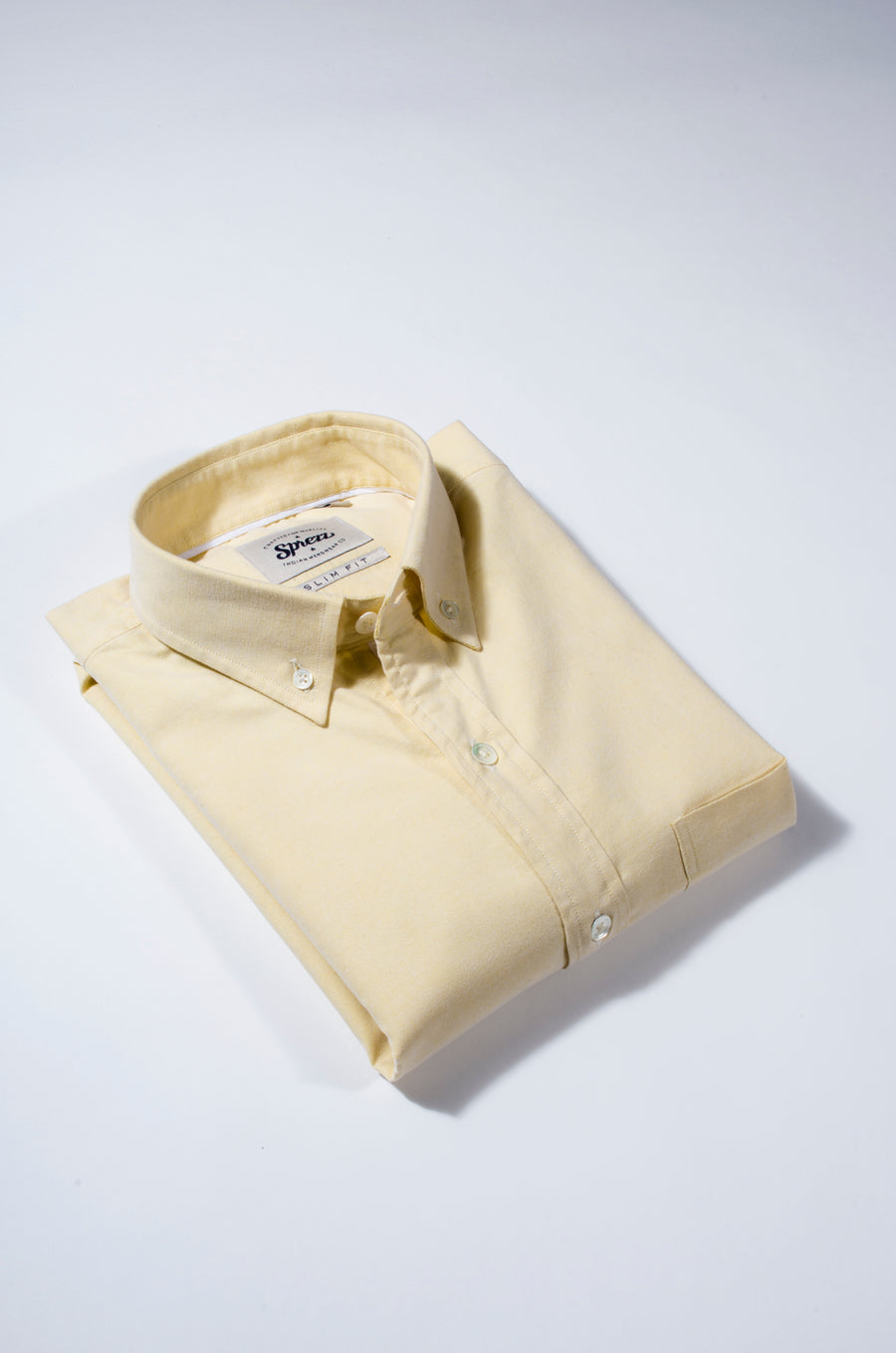 Pastel Yellow Oxford Button Down Slim Fit shirt