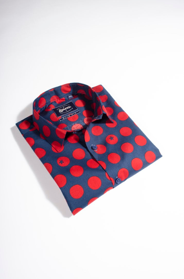 Pomodoro Print Half Sleeves Slim Fit Shirt