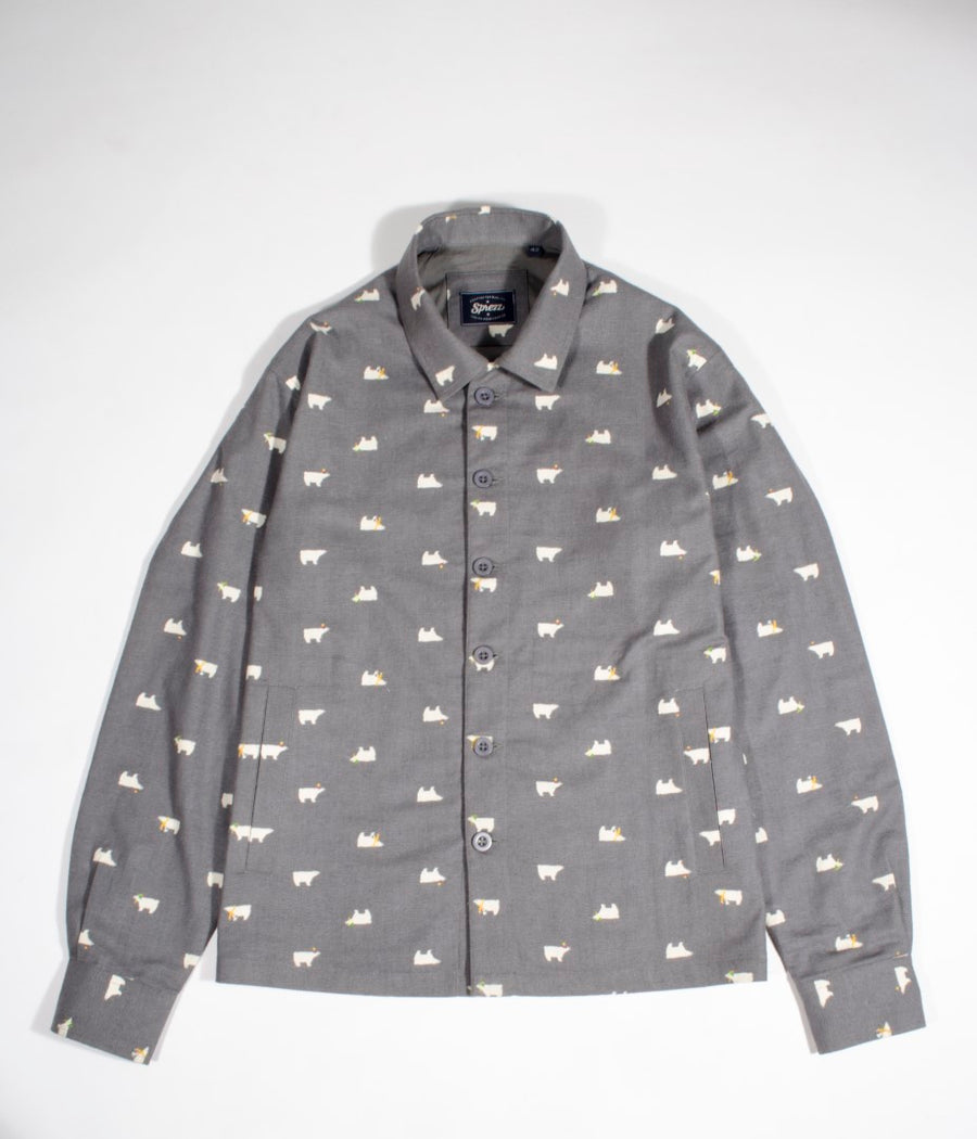 Polar Bear Brushed Cotton Print Jacket