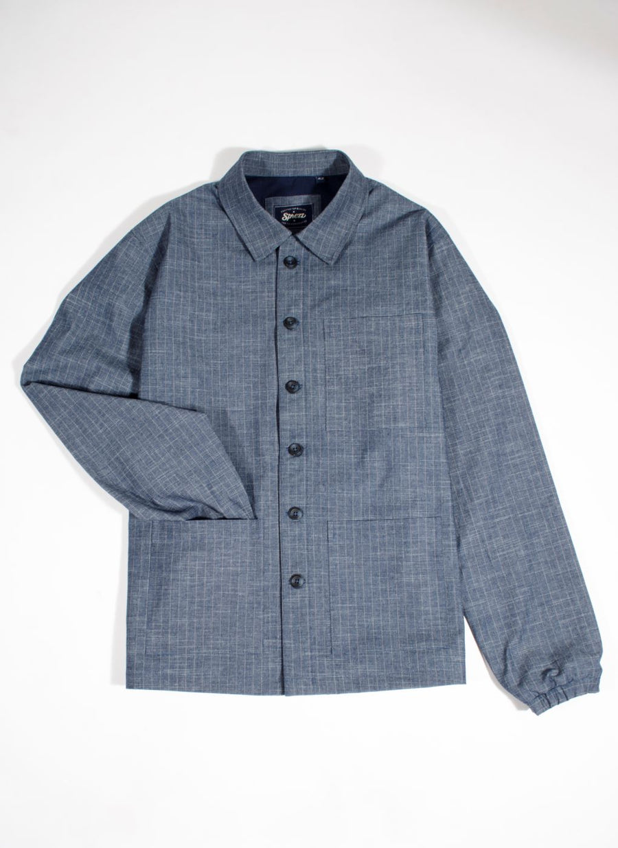 Denim Stripe Worker Jacket