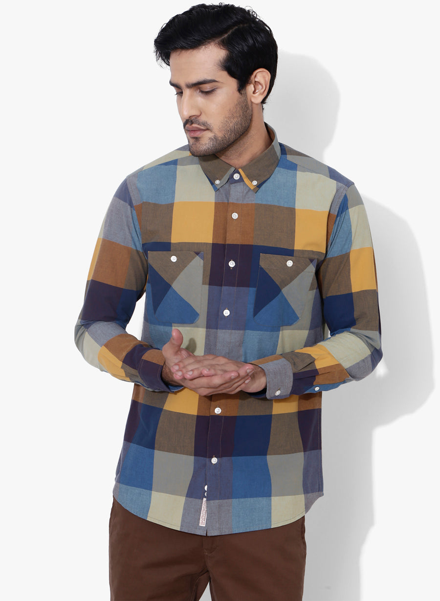 Hipster Check Button Down Shirt