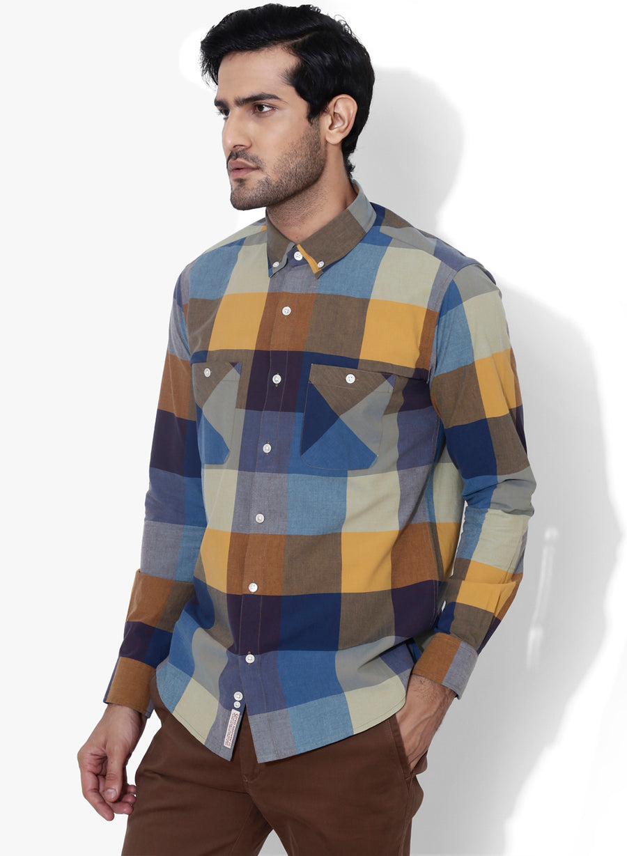 Hipster Check Button Down Shirt