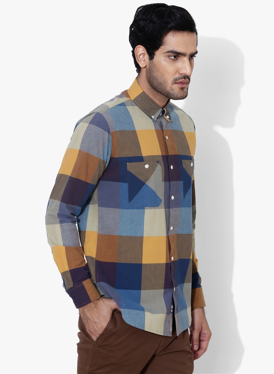 Hipster Check Button Down Shirt