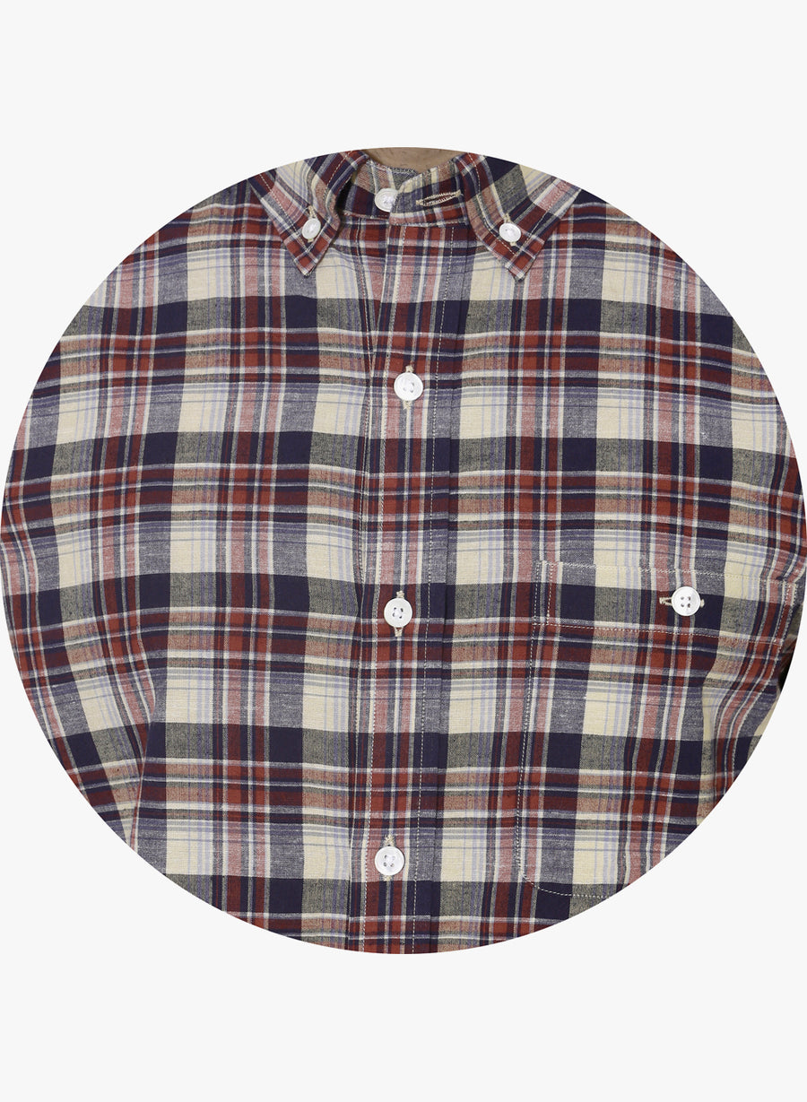 Hipster Brushed Check Button Down Shirt