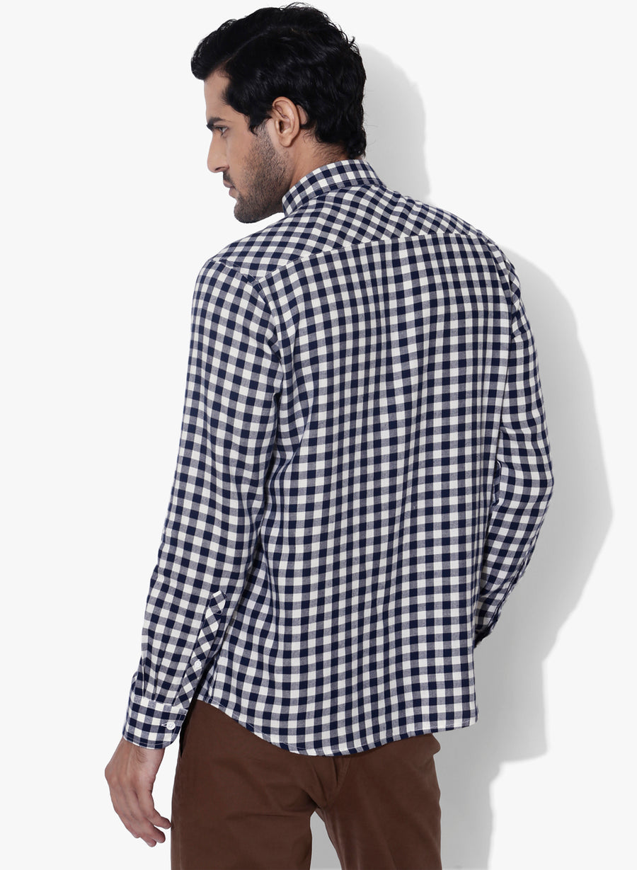 Light Gingham Flannel Button Down Shirt