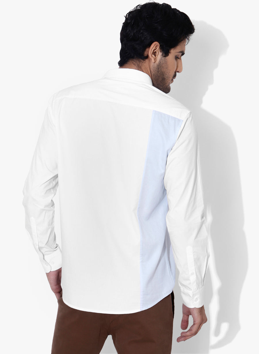 Buroku Color Block Cutaway Collar Shirt