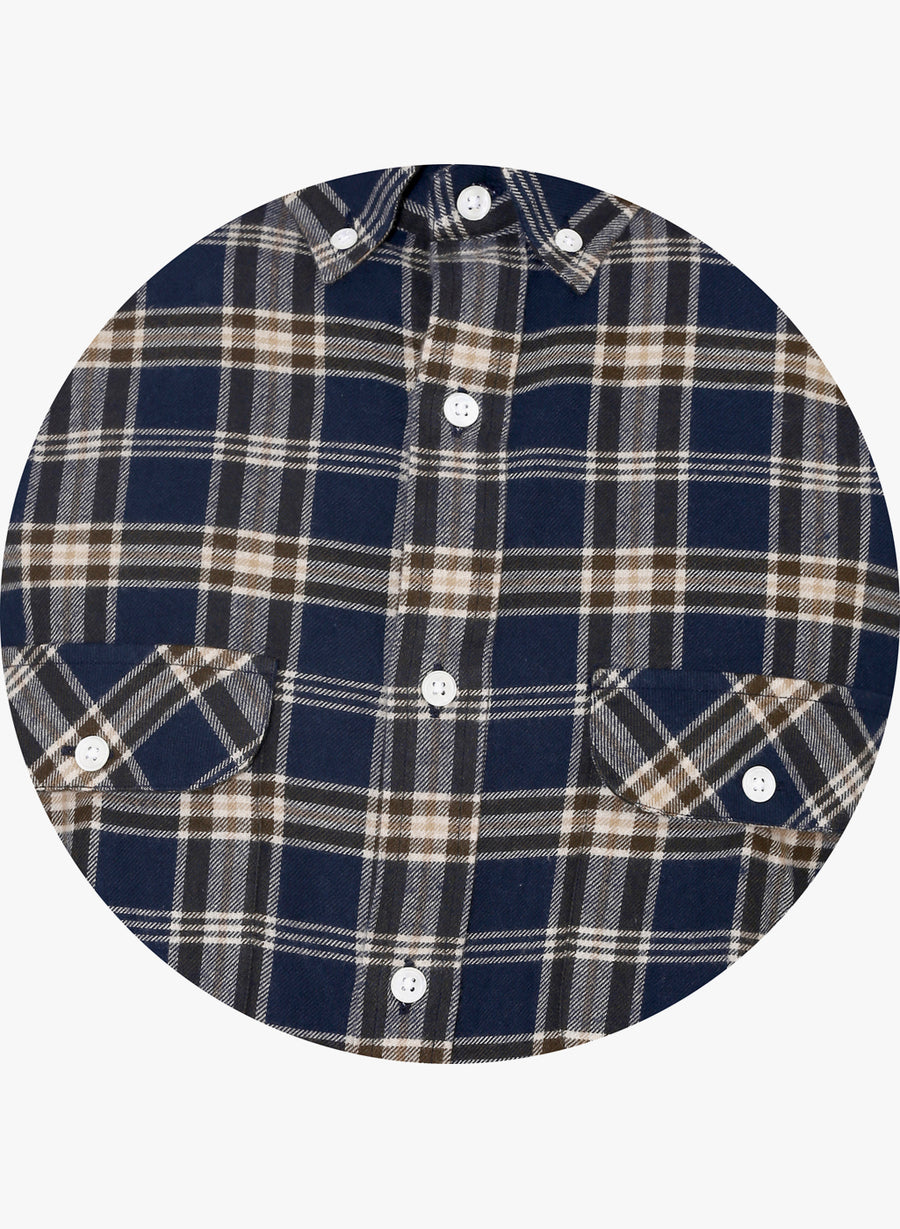 Lumber Jack Brushed Flannel Check Button Down Shirt