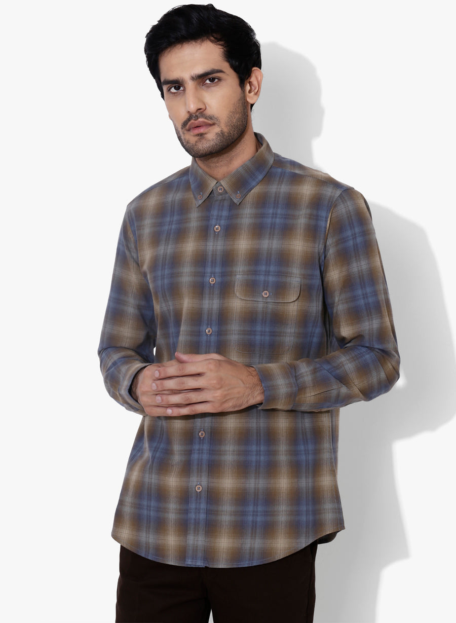 Branché Check Button Down Shirt