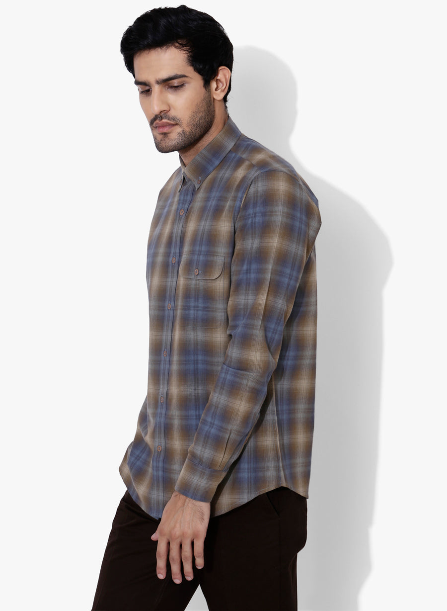 Branché Check Button Down Shirt