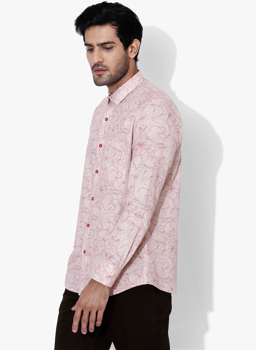 Ikigai Print Cutaway Collar Shirt