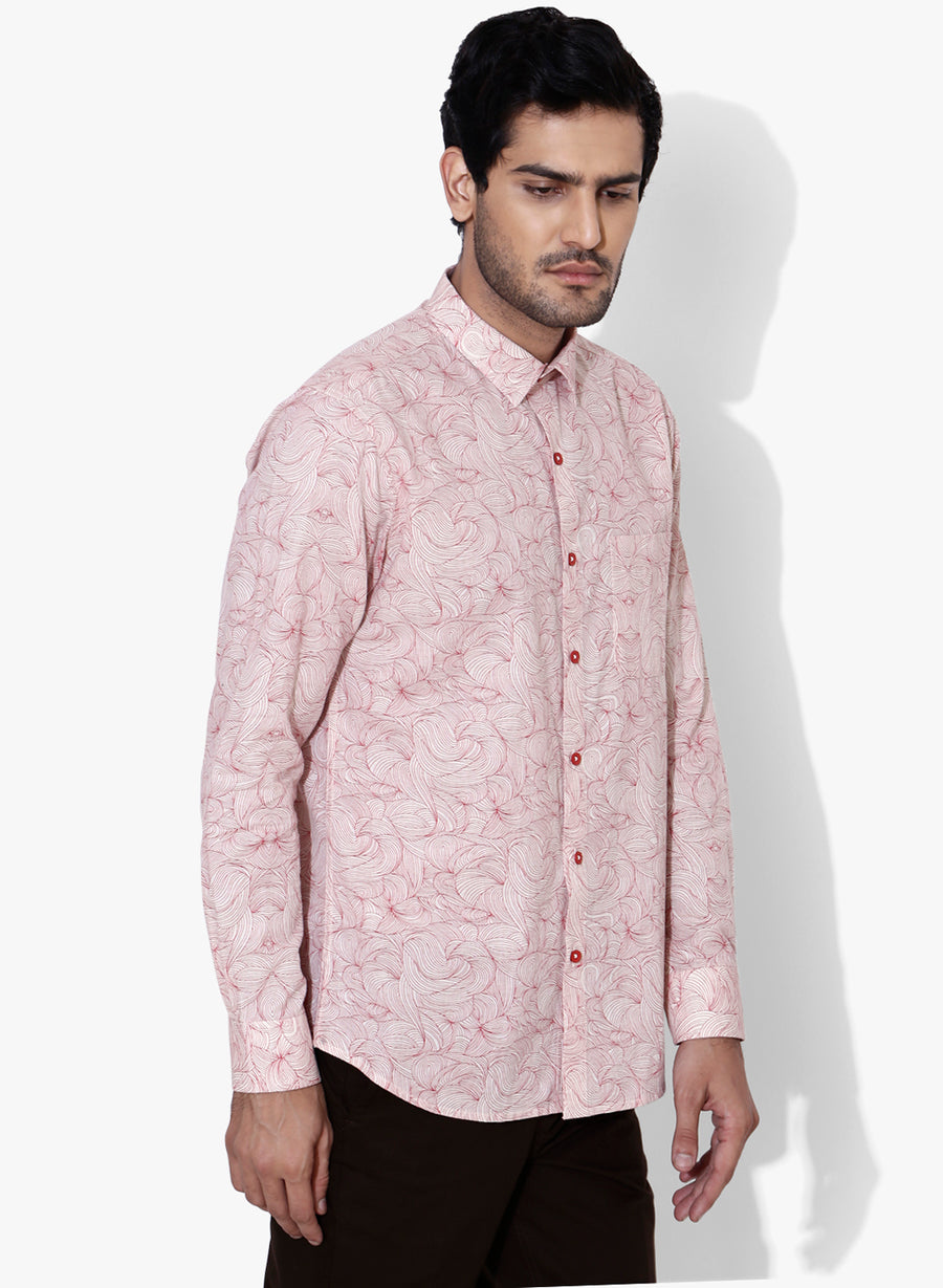 Ikigai Print Cutaway Collar Shirt