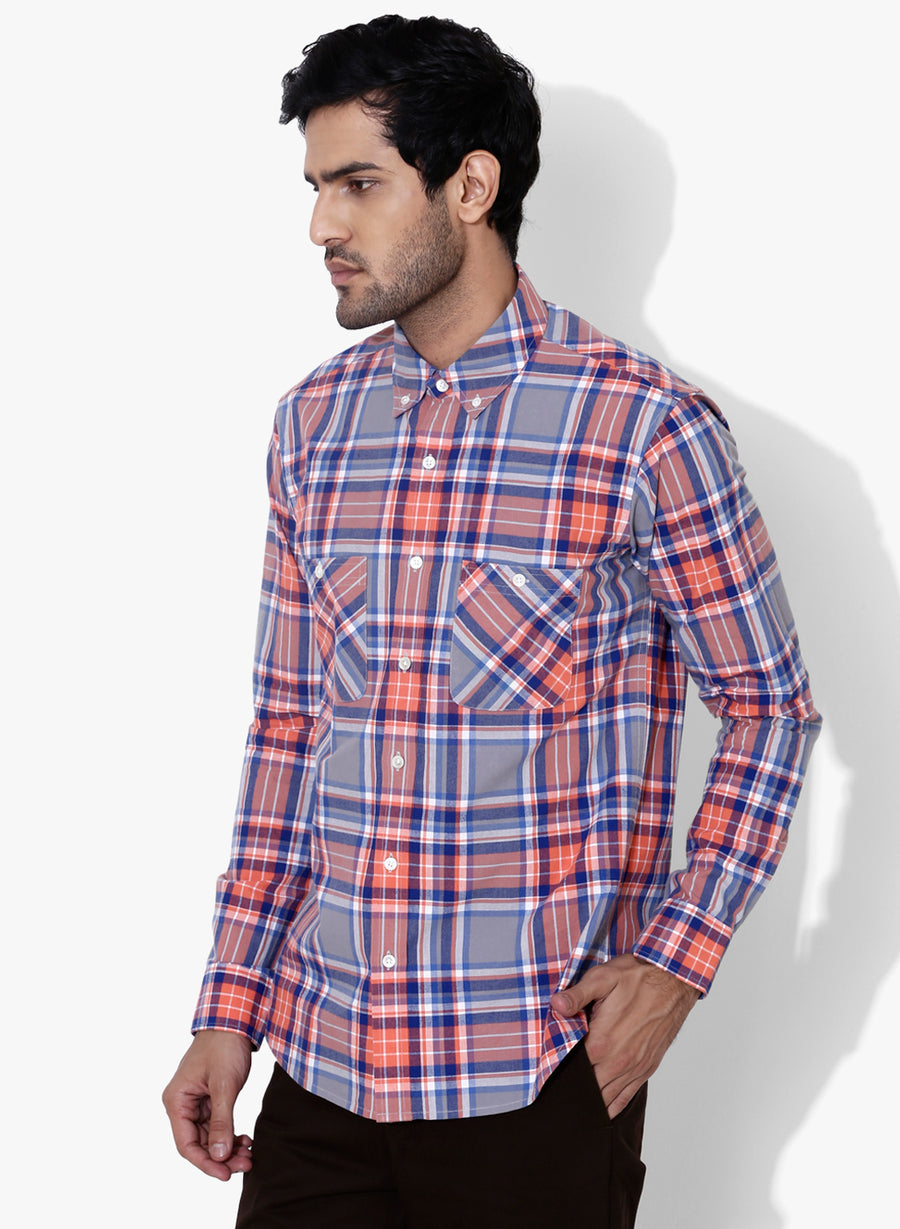 Hipster Check Button Down Shirt