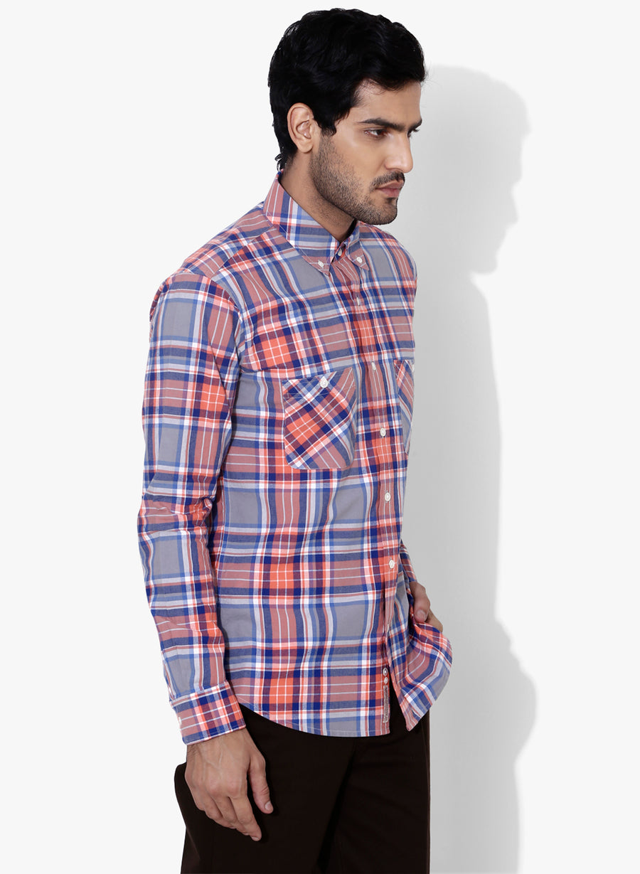 Hipster Check Button Down Shirt