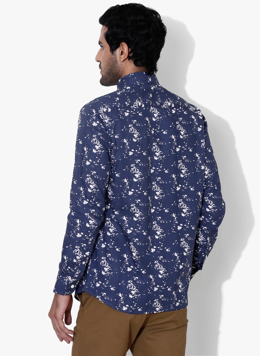 Drift Print Full Sleeves Slim Fit Shirt