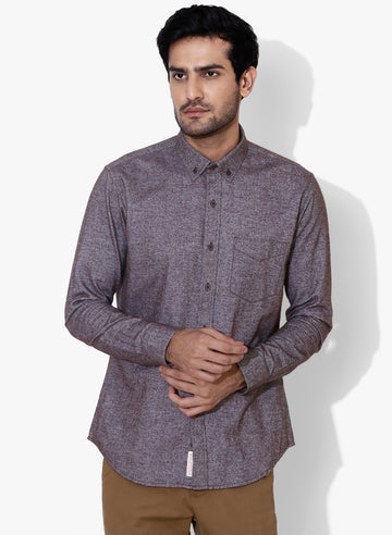 Brushed Cotton Flannel Button Down Shirt
