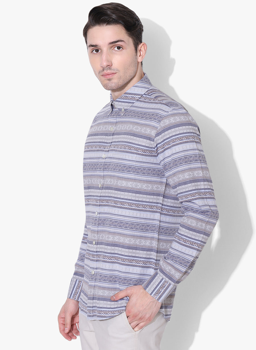 Nordic Striper Full Sleeve Button Down Shirt