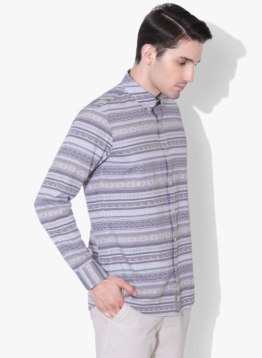 Nordic Striper Full Sleeve Button Down Shirt