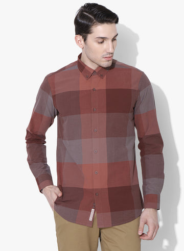 Hipster Check Button Down Shirt