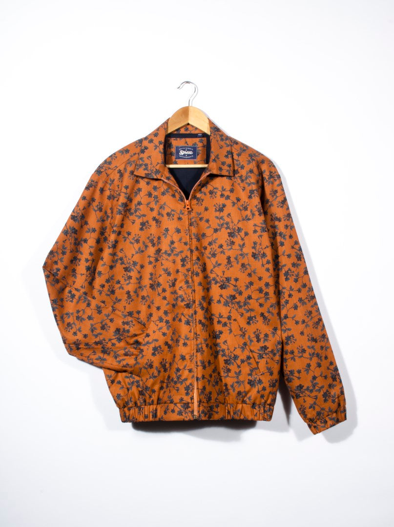 Aki Floral Print Bomber Jacket